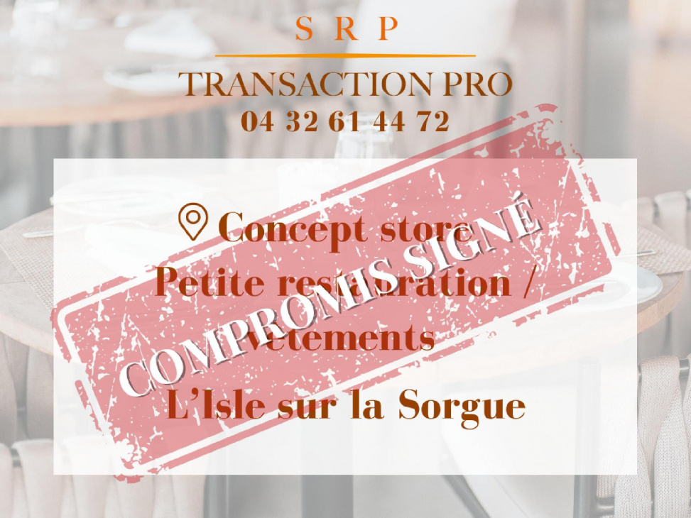 Vente commerce L Isle Sur La Sorgue